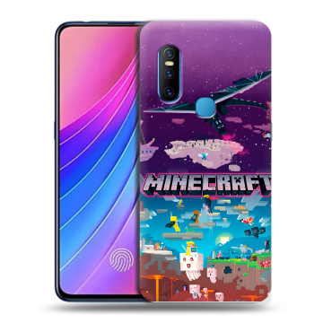 Силиконовый чехол на Vivo V15 с принтом Майнкрафт Minecraft