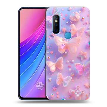 Силиконовый чехол на Vivo V15 с принтом Бабочки