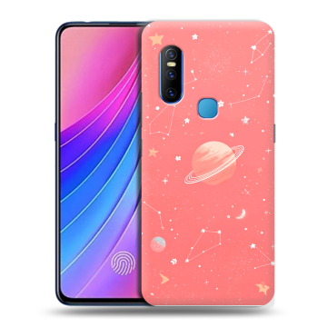 Силиконовый чехол на Vivo V15 с принтом Розовый космос