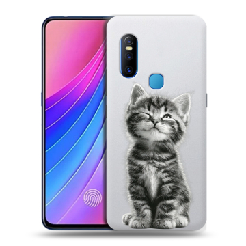 Силиконовый чехол на Vivo V15 с принтом Котенок