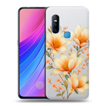 Силиконовый чехол на Vivo V15 с принтом Цветы