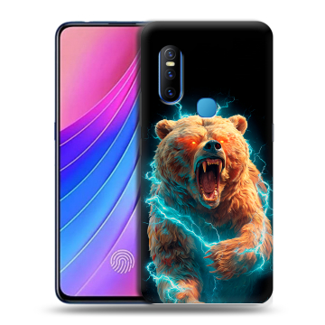 Силиконовый чехол на Vivo V15 с принтом Медведь