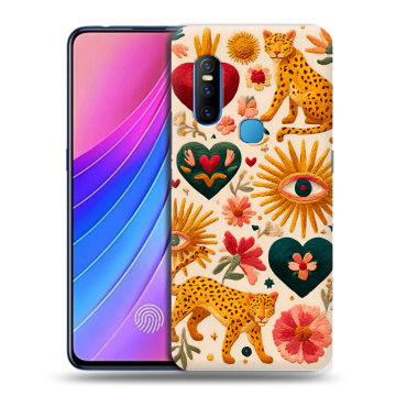 Силиконовый чехол на Vivo V15 с принтом Модный принт