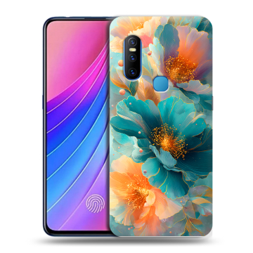 Силиконовый чехол на Vivo V15 с принтом Цветы