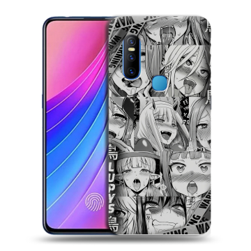 Силиконовый чехол на Vivo V15 с принтом Ahegao Ахегао Аниме