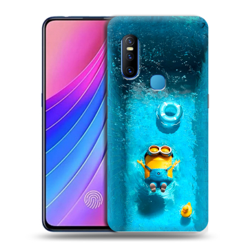 Силиконовый чехол на Vivo V15 с принтом Миньоны