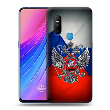 Силиконовый чехол на Vivo V15 с принтом Флаг России