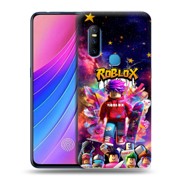 Силиконовый чехол на Vivo V15 с принтом Roblox Роблокс