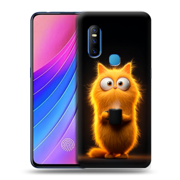 Силиконовый чехол на Vivo V15 с принтом Смешной кот