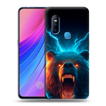 Силиконовый чехол на Vivo V15 с принтом Медведь
