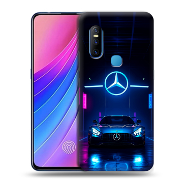 Силиконовый чехол на Vivo V15 с принтом Mercedes Мерседес