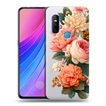 Силиконовый чехол на Vivo V15 с принтом цветы