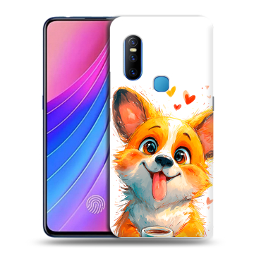 Силиконовый чехол на Vivo V15 с принтом корги