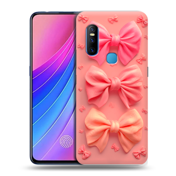 Силиконовый чехол на Vivo V15 с принтом Розовые бантики