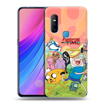 Силиконовый чехол на Vivo V15 с принтом Adventure time Время приключений