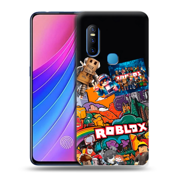 Силиконовый чехол на Vivo V15 с принтом Roblox Роблокс