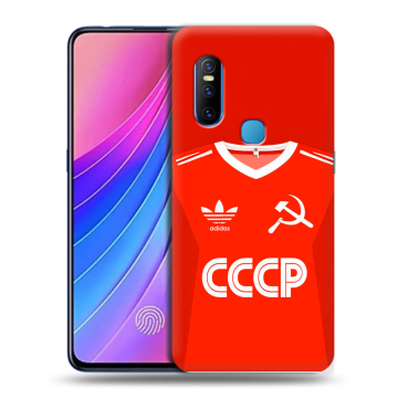 Силиконовый чехол на Vivo V15 с принтом Флаг Герб СССР
