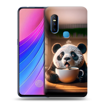 Силиконовый чехол на Vivo V15 с принтом смешная панда