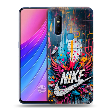Силиконовый чехол на Vivo V15 с принтом Nike Найк