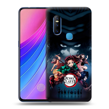Силиконовый чехол на Vivo V15 с принтом Demon Slayer Клинок рассекающий демонов