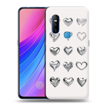 Силиконовый чехол на Vivo V15 с принтом Y2K сердечки