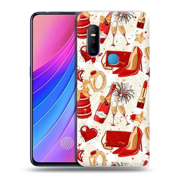 Силиконовый чехол на Vivo V15 с принтом Новый год