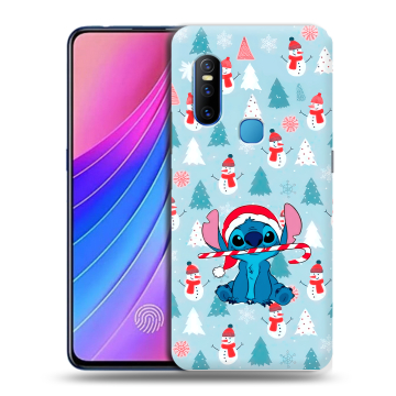 Силиконовый чехол на Vivo V15 с принтом Стич Новый год