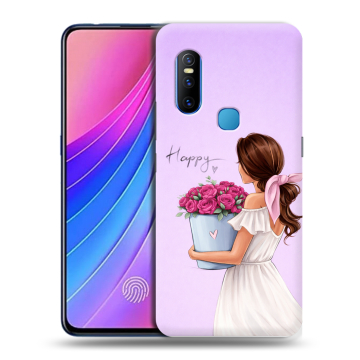 Силиконовый чехол на Vivo V15 с принтом женский