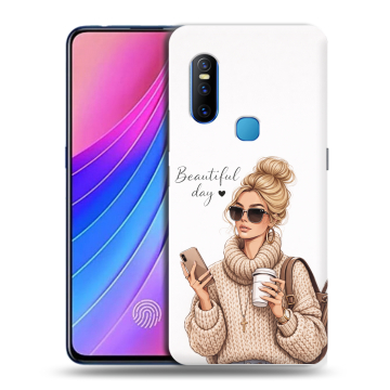 Силиконовый чехол на Vivo V15 с принтом женский