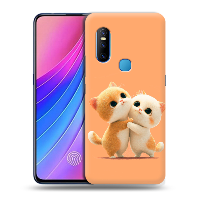Силиконовый чехол на Vivo V15 с принтом Милые котики Силиконовый чехол на Vivo V15 с принтом Милые котики