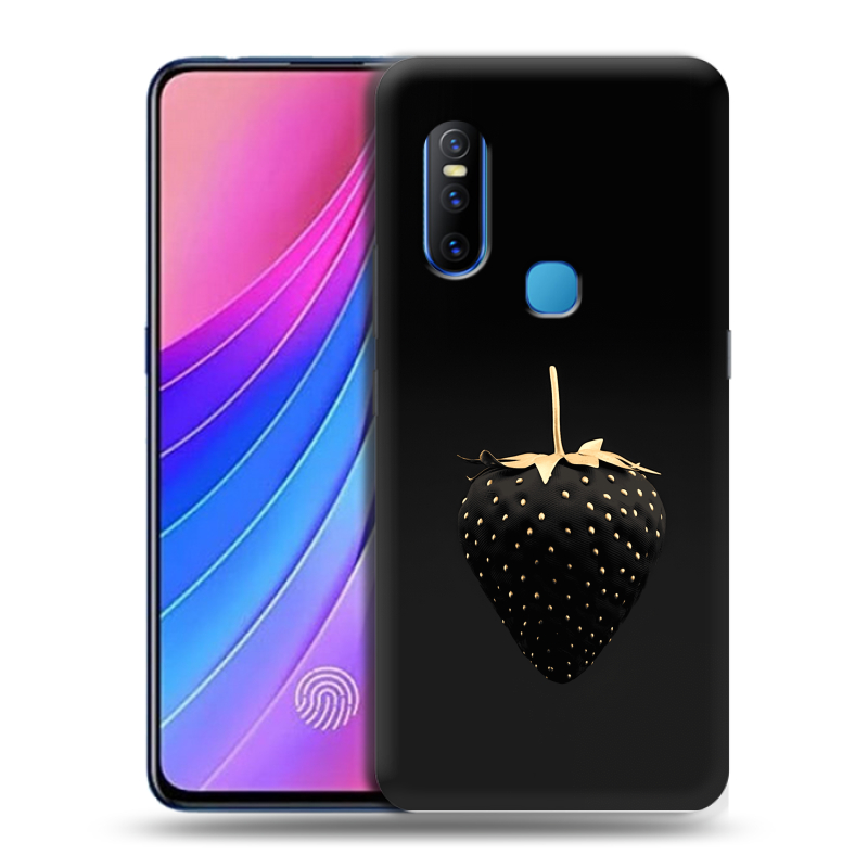 Пластиковый чехол на Vivo V15 с принтом Черная клубника Пластиковый чехол на Vivo V15 с принтом Черная клубника