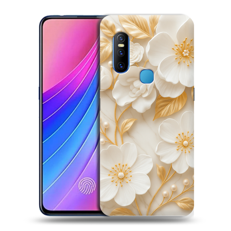 Пластиковый чехол на Vivo V15 с принтом Цветы Пластиковый чехол на Vivo V15 с принтом Цветы