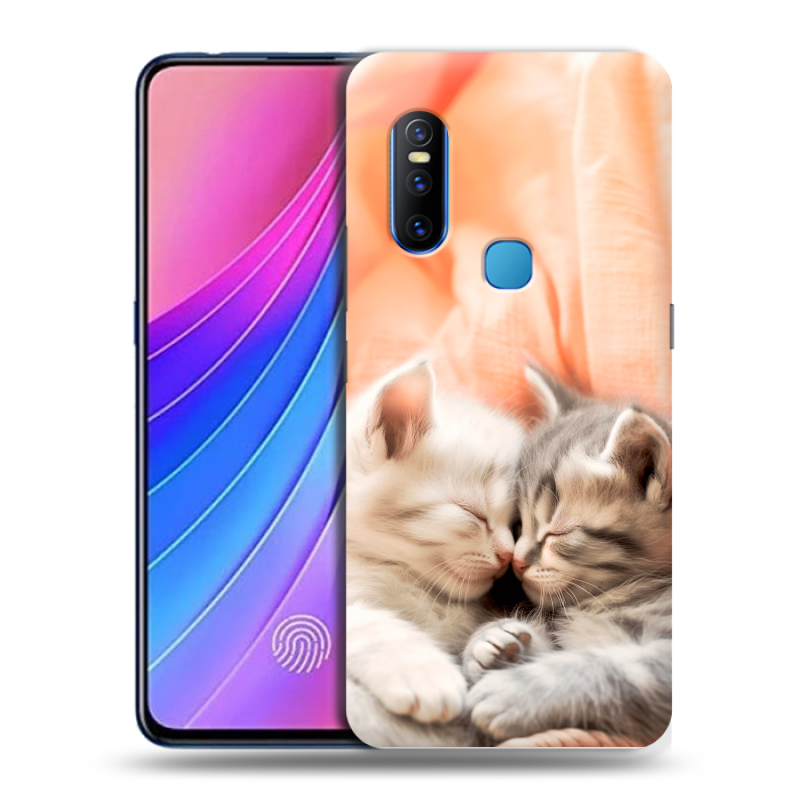Пластиковый чехол на Vivo V15 с принтом Котята Пластиковый чехол на Vivo V15 с принтом Котята