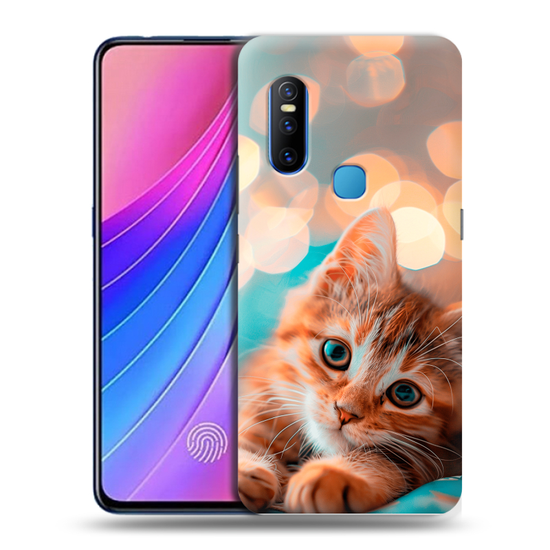 Пластиковый чехол на Vivo V15 с принтом котик Пластиковый чехол на Vivo V15 с принтом котик