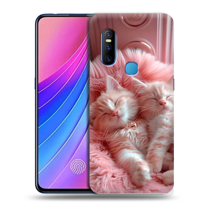 Пластиковый чехол на Vivo V15 с принтом котята котики Пластиковый чехол на Vivo V15 с принтом котята котики