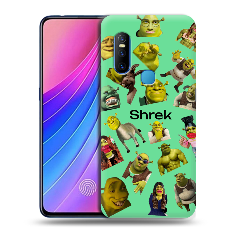 Силиконовый чехол на Vivo V15 с принтом Шрек Shrek Силиконовый чехол на Vivo V15 с принтом Шрек Shrek
