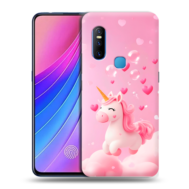 Силиконовый чехол на Vivo V15 с принтом Единорог Силиконовый чехол на Vivo V15 с принтом Единорог