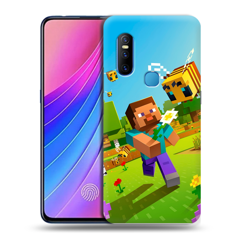 Пластиковый чехол на Vivo V15 с принтом Майнкрафт Minecraft Пластиковый чехол на Vivo V15 с принтом Майнкрафт Minecraft