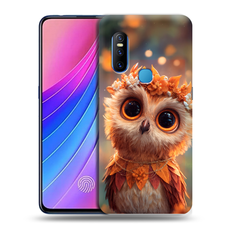 Силиконовый чехол на Vivo V15 с принтом Милая сова Силиконовый чехол на Vivo V15 с принтом Милая сова
