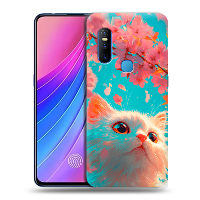 Силиконовый чехол на Vivo V15 с принтом Красивый кот Силиконовый чехол на Vivo V15 с принтом Красивый кот