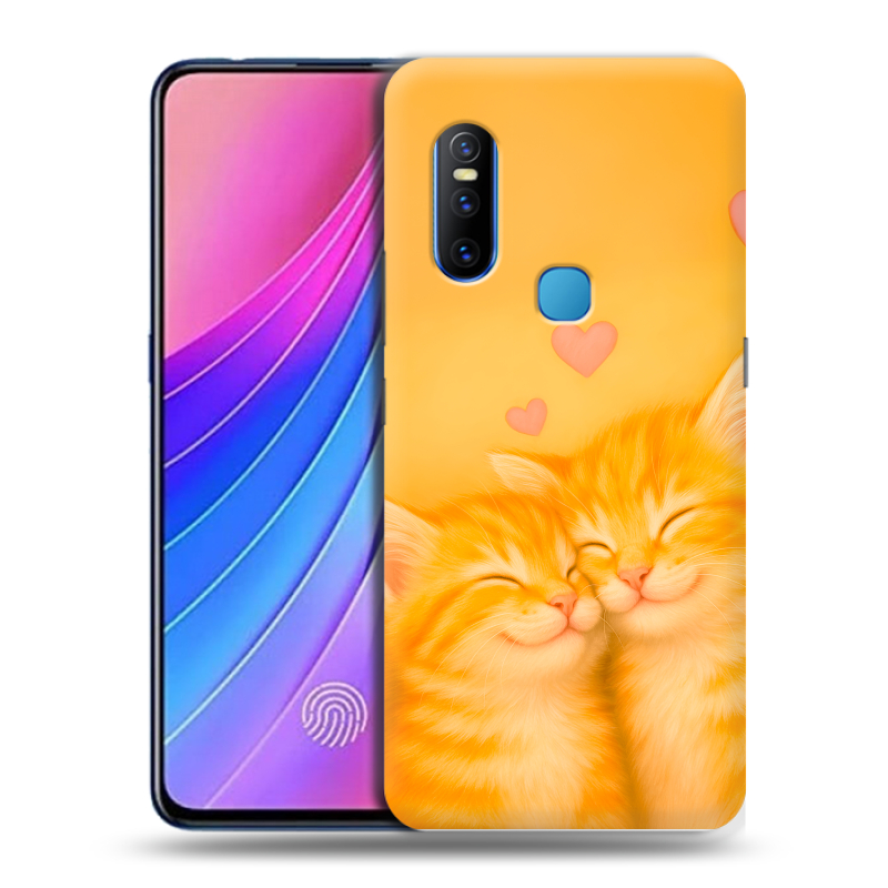 Пластиковый чехол на Vivo V15 с принтом Милые котята Пластиковый чехол на Vivo V15 с принтом Милые котята