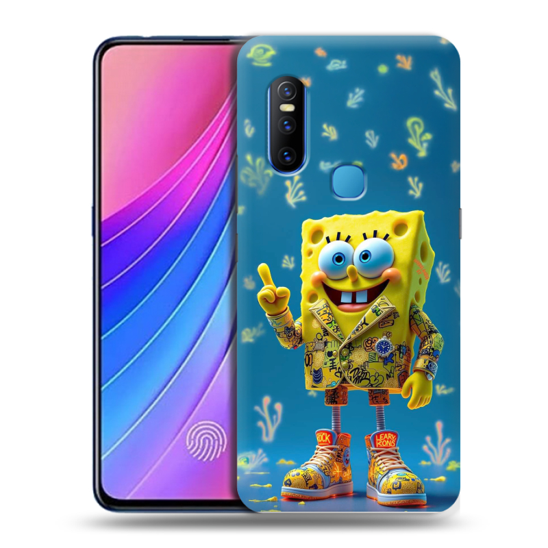 Пластиковый чехол на Vivo V15 с принтом Спанч боб Спанчбоб Пластиковый чехол на Vivo V15 с принтом Спанч боб Спанчбоб