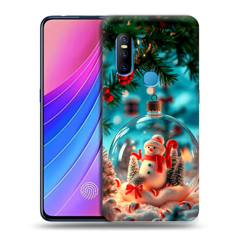 Силиконовый чехол на Vivo V15 с принтом Новый год Силиконовый чехол на Vivo V15 с принтом Новый год