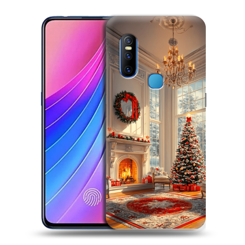 Пластиковый чехол на Vivo V15 с принтом Новый год Пластиковый чехол на Vivo V15 с принтом Новый год