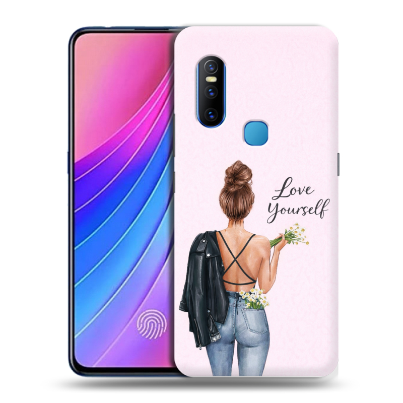 Пластиковый чехол на Vivo V15 с принтом женский Пластиковый чехол на Vivo V15 с принтом женский