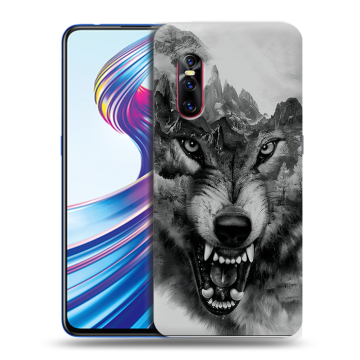 Силиконовый чехол на Vivo V15 Pro с принтом Волк