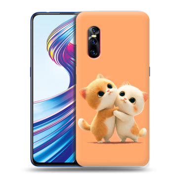 Силиконовый чехол на Vivo V15 Pro с принтом Милые котики Силиконовый чехол на Vivo V15 Pro с принтом Милые котики