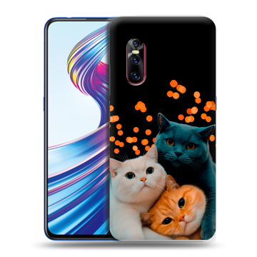 Силиконовый чехол на Vivo V15 Pro с принтом Кошки