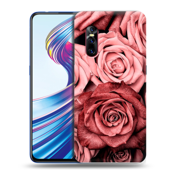 Силиконовый чехол на Vivo V15 Pro с принтом Цветы розы Силиконовый чехол на Vivo V15 Pro с принтом Цветы розы