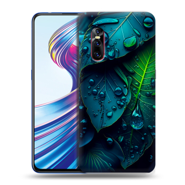 Силиконовый чехол на Vivo V15 Pro с принтом Листья